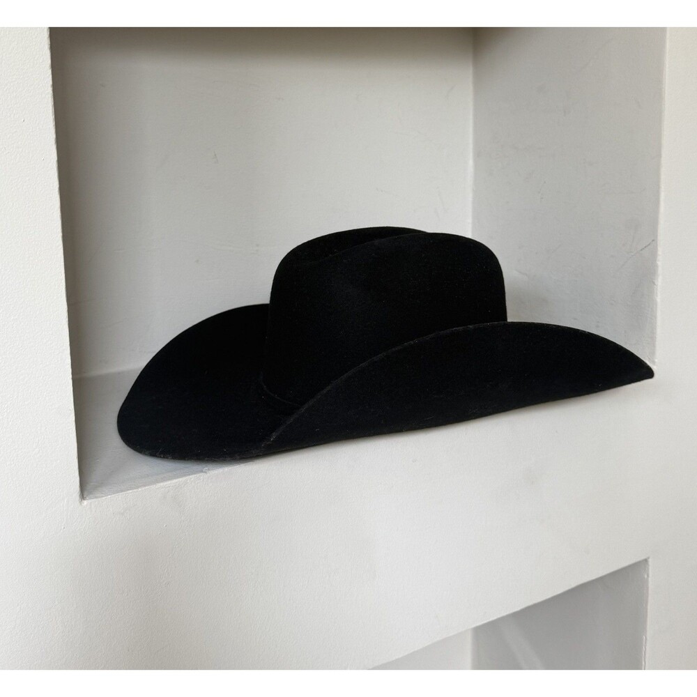 Cody James 3X Cowboy Hat Black Men’s Size 7 3/8 Western Rodeo Silver Buckle